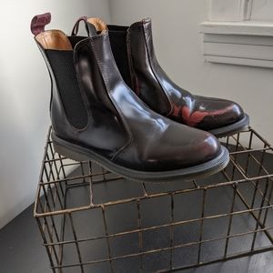 Dr. Martens cherry red two-tone Flora boot EU 39